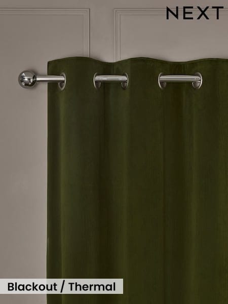 Matte Velvet Eyelet Curtains