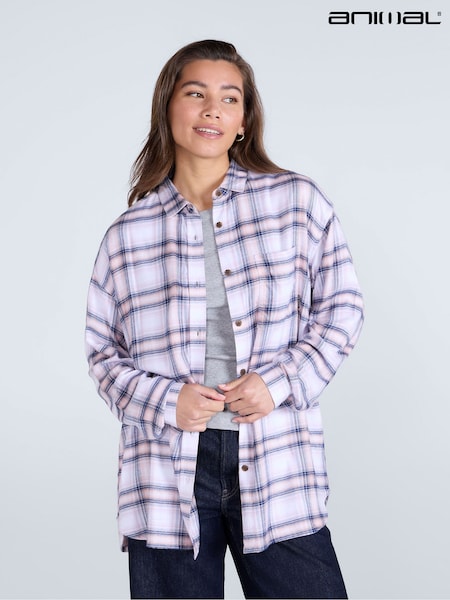 Animal Purple Masie  Supersoft Relaxed Fit Shirt (G56022) | £45