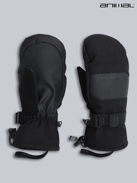 Animal Black Apres Ski Mitten Gloves (G56032) | £49