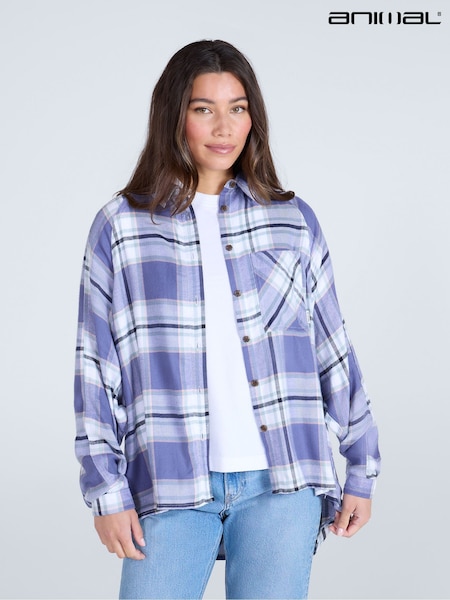 Animal Purple Lottie  Supersoft Batwing Shirt (G56035) | £45