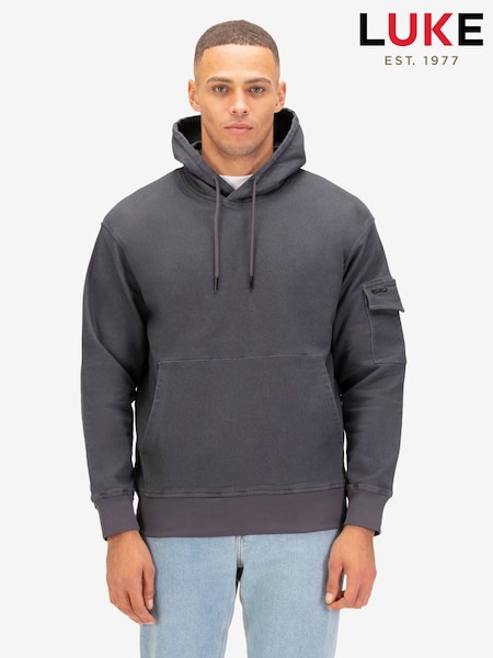 Luke 1977 Grey Marlin Hoodie (G56599) | £75