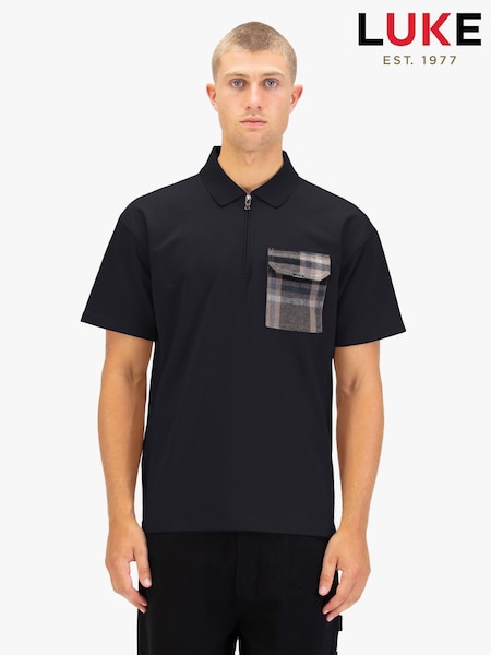 Luke 1977 Magna Black Polo Shirt (G56623) | £39