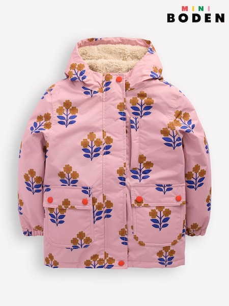 Boden Pink 4-in-1 Waterproof Coat (G57119) | £75 - £79