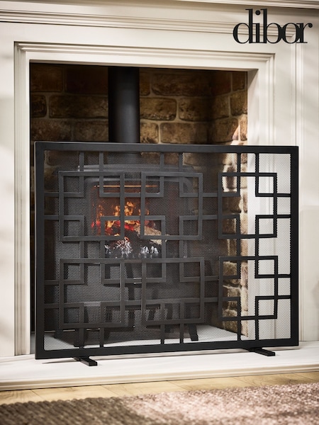 Dibor Black Kensington Firescreen (G57233) | £135