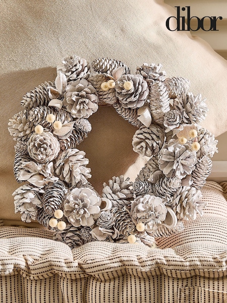 Dibor Christmas Pinecone 30cm Wreath (G57264) | £20