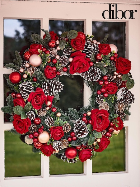 Dibor Rosebrook Pine 60cm Wreath (G57265) | £72