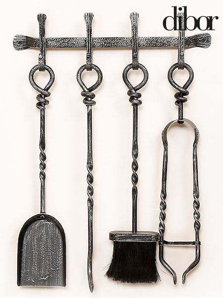 Dibor Black Wall Fireside Set (G57266) | £48