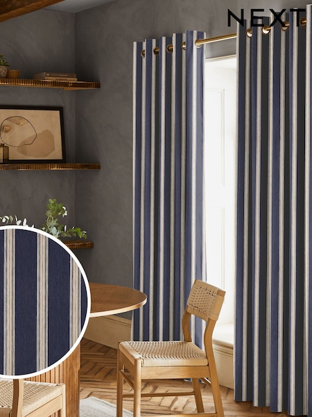 Blue Meliora Made to Measure Curtains (G57470) | £109