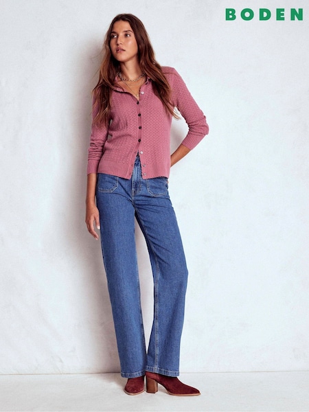 Boden Blue Straight Leg Pocket Jeans (G57617) | £119
