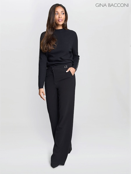 Alexia Wide-Leg Black Trousers (G57657) | £115