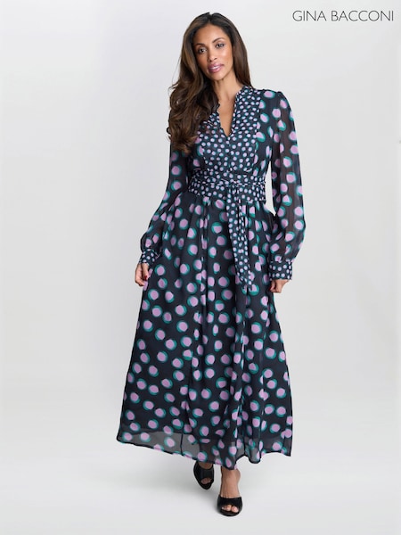 Gina Bacconi Blue Renata Boho Dress (G57670) | £120