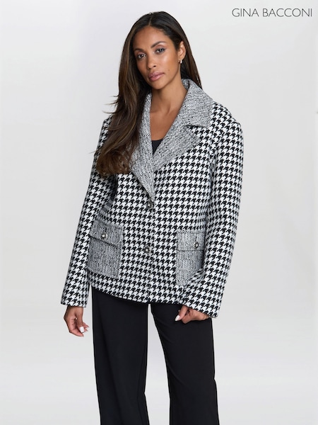 Gina Bacconi Wiktoria Tweed Black Jacket (G57677) | £199