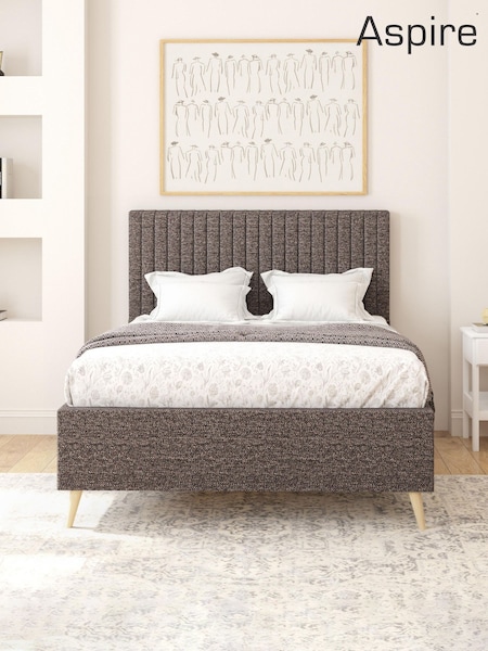 Saxon Twill Charcoal Grant Divan Style Contemporary Bed Frame (G57738) | £555 - £720