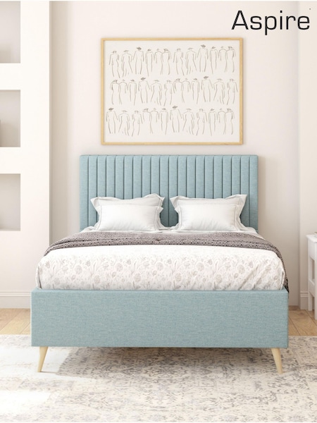 Aspire Furniture Zara Airforce Grant Divan Style Contemporary Bed Frame  and Invigorate Pocket Mattress (G57747) | £665 - £920