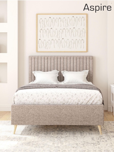 Aspire Furniture Saxon Twill Grey Grant Divan Style Contemporary Bed Frame (G57753) | £555 - £720