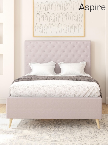 Aspire Furniture Eire Linen Grey Taylor Divan Style Contemporary Bed Frame and 3000 Pocket Mattress (G57785) | £820 - £1,315