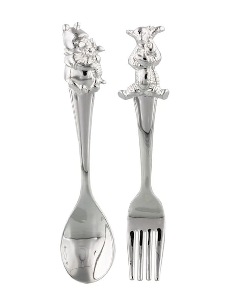 Widdop Silver Disney Winnie the Pooh Silverplated Fork  Spoon Set (G57812) | £24