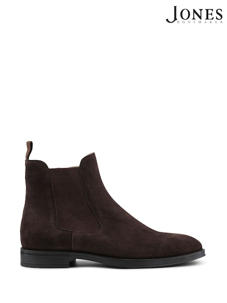 Jones Bootmaker Brown Gibson Leather Wide-Fit Chelsea Boots (G58135) | £140