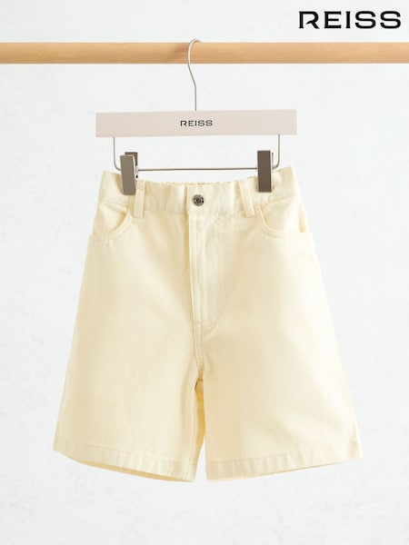 Yellow - Reiss Moby Cotton Twill Bermuda Shorts