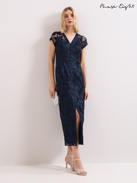 Phase Eight Blue Klaudia Dress (G58341) | £329