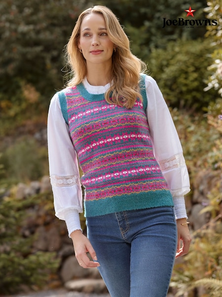 Green Fairisle Knitted Vest (G58367) | £40
