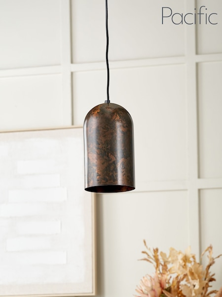 Pacific Copper Mason Tall Domed Metal Pendant Ceiling Light (G58532) | £80