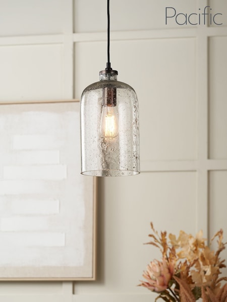 Pacific Grey Ophelia Bubble Glass Pendant Ceiling Light (G58534) | £75