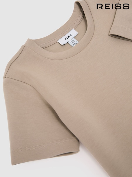 Reiss Stone Bradley Premium Interlock Crew-Neck T-Shirt (G58688) | £22
