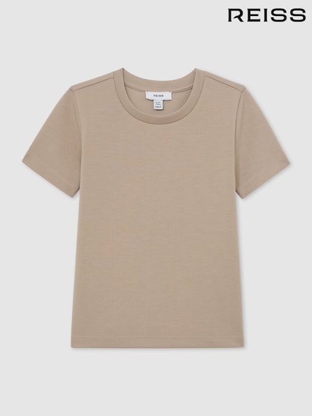Reiss Stone Bradley Premium Interlock Crew-Neck T-Shirt (G58740) | £24