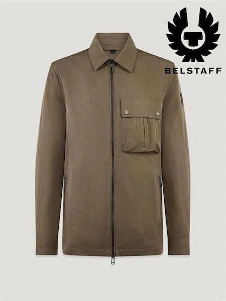 Belstaff Brown Drome Logo Overshirt (G58749) | £195
