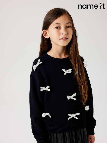 Name It Black Bow Detail Jumper (G58865) | £24