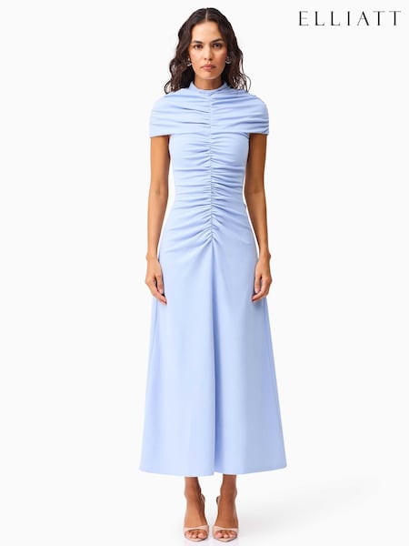 Elliatt Blue Valencia Cape Sleeve Maxi Dress (G58957) | £295
