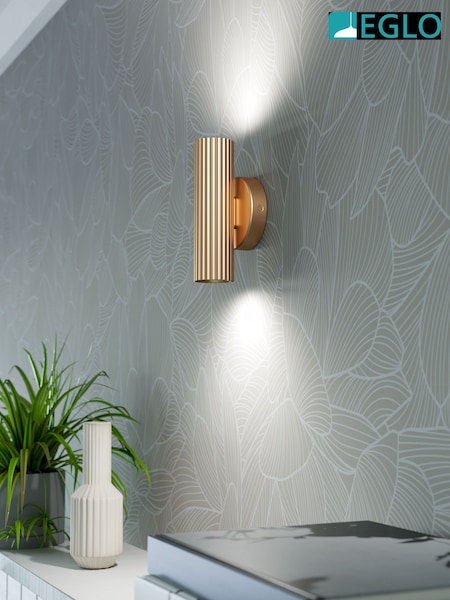 Eglo Matte Brass Portillo Metal Modern Uplight & Wall Down Light (G59063) | £38