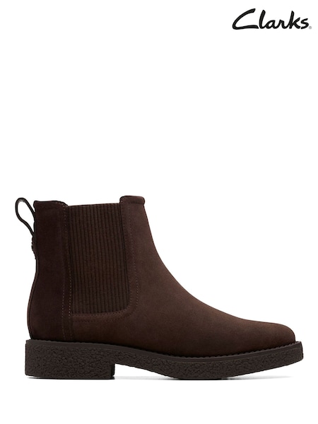 Clarks Brown Nella Top Boots (G59326) | £95