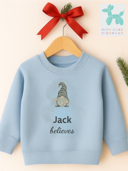 Blue - Ruff Cubs Kidswear Blue Personalised Gonk Christmas Sweater