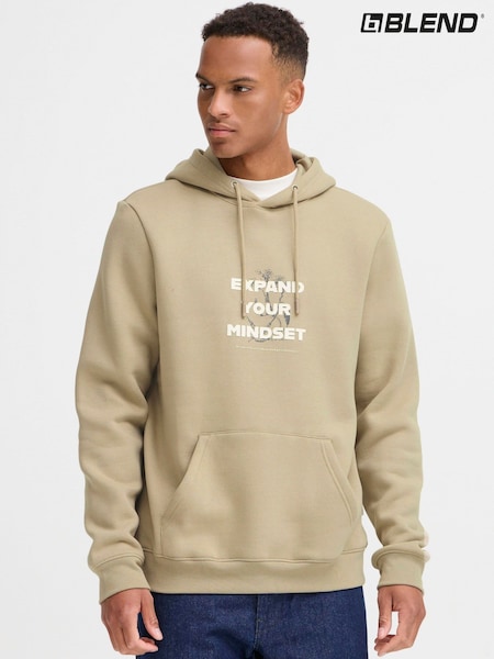 Blend Cream Printed Hoodie (G59376) | £35