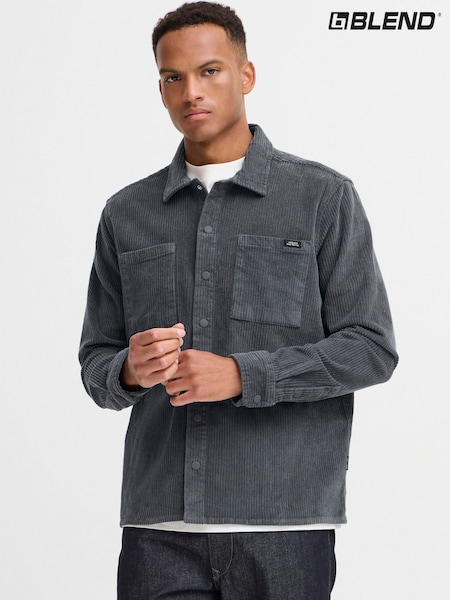 Blend Grey Chunky Cord Overshirt (G59385) | £50