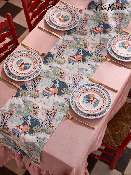 Cath Kidston Blue Christmas Journey Table Runner (G59406) | £20