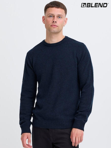 Blend Blue Crew Neck Knit Jumper (G59491) | £35