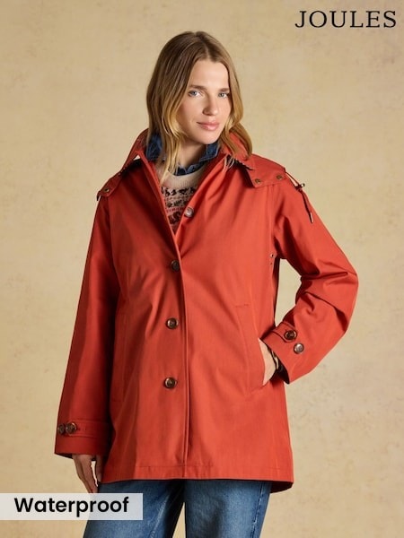 Rust Red - Rainmore Waterproof Button Through Raincoat