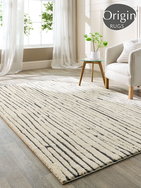 Origin Rugs Ivory or Charcoal Woodweave Rug (G60414) | £90 - £260