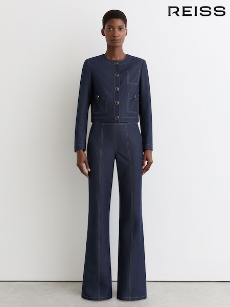 Reiss Dark Blue Edie Petite Jeans (G60456) | £130