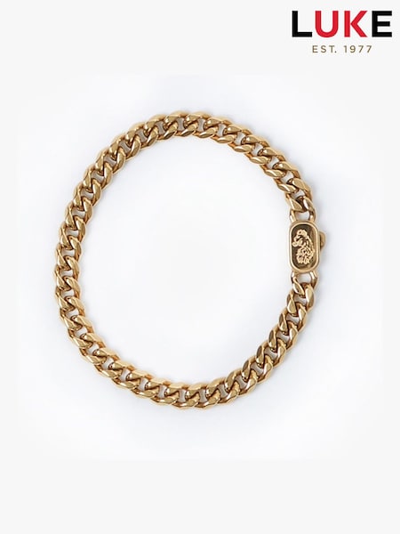 Luke 1977 Cuban Gold Plated Bracelet (G60635) | £35