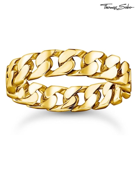 Thomas Sabo Gold Tone Ring With Chain Links (G60792) | £100