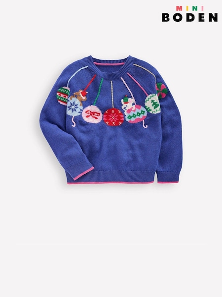 Boden Blue Fun Logo Jumper (G60950) | £37 - £42
