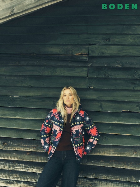 Boden Blue Padded Puffer Coat (G60958) | £159