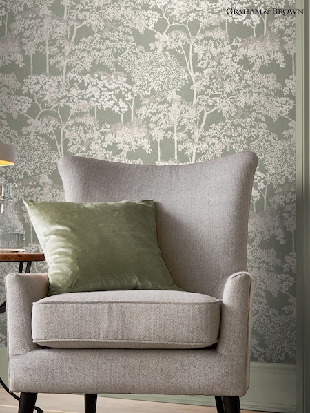 Graham & Brown Sage Idyll Tree A4 Wallpaper Sample (G61064) | £1