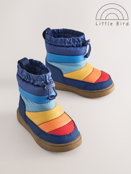 Navy - Little Bird Rainbow Waterproof Snowboots