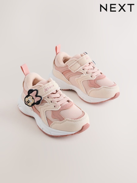 Pink - Minnie Mouse Elastic Lace Touch Fasten Trainers