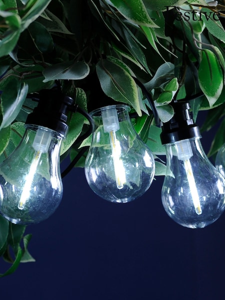 Festive 10 White Connectable Festoon Bulb Lights (G61633) | £33